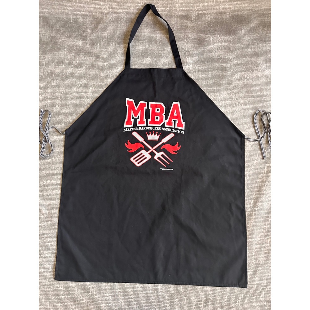 The Funny Apron Company MBA Master Barbequers Association Black Grilling Apron